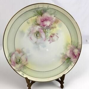 Antique Royal Rudolstadt Prussia Fine Porcelain Plate HandPainted Signed J. Hahn